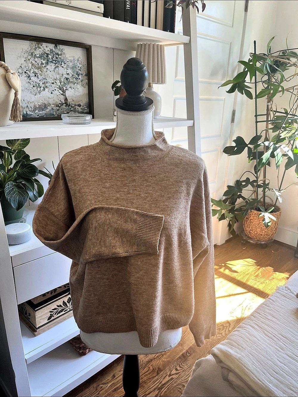 SONOMA Knit Crew Neck Sweater Tan Size Small new without tags